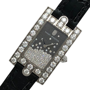 ハリーウィンストン HARRY WINSTON アヴェニュー ドロップダイヤモンド AVEQHM21 WW280 K18WG 腕時計 レディース 中古