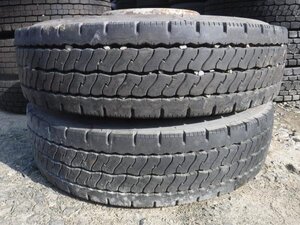 送料無料★鉄ホイール 6穴-222.25 9分山 19年 2本 ミックス ダンロップ 225/80R17.5 123/122L 17.5インチ★33351