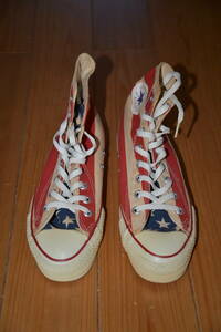 ☆　CONVERSE　ALL STER　Hi　STARS and STRIPES　Made in USA　デッドストック コンバースオールスター 星条旗カラー　アメリカ製 ☆