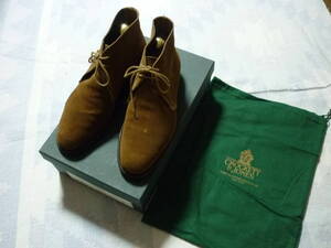 CROCKETT&JONES クロケット＆ジョーンズ 　スェードチャッカーブーツ　SOMERSET　CAMEL　SUEDE　RUBBER SORE　LAST　224　61/2 E　　