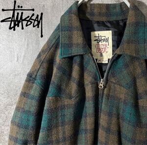 Old stussy ステューシー Mサイズ チェック　古着