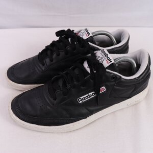 Reebok CLUB C 85 PRO 27.5cm/リーボック クラブC 85 スニーカー 黒 ブラック 白 中古 古着 メンズ et1810