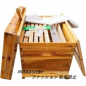 巣箱 養蜂箱養蜂器具蜂蜜蜂の巣箱 ミツバチ セット蜜蜂の巣箱と道具 蜂蜜キーパー みつばち巣箱 耐久性のあります 防水性と防食性 杉木巣