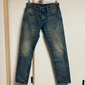 【美品】 RRL Slim Fit Jeans ダブルアールエル スリムフィットジーンズ デニムパンツ ジッパーモデル 中古加工 W30 ラルフローレン