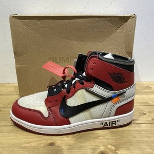 NIKE THE:10 AIR JORDAN 1 CHICAGO 26.0cm AA3834-101 ナイキ ザテン オフホワイト エアジョーダン1ハイシカゴ OFF-WHITE