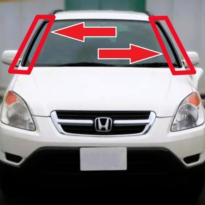 【新品】ホンダ CR-V RD4/RD5 フロント ウインドウ ガラス モール 左右セット 窓 枠 モールディング HONDA WINDSHIELD SIDE GARNISH