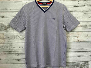 barassi MILANO バラシ ミラノ　半袖Tシャツ　サイズ48(XL) ブルー　ストライプ