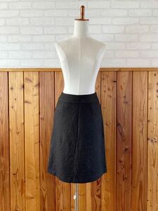 23区 レディース アンゴラ混 カシミヤ混 ウール タイト 膝丈 スカート S-Mサイズ位 焦げ茶系 上品 wool skirt ⑫7