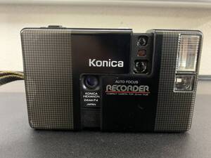 Konica　コニカ　AUTO FOCUS RECORDER　フィルムカメラ　コンパクトカメラ　HEXANON 24㎜F4　ストラップ付き　①