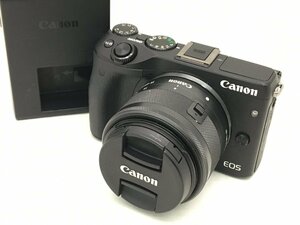 Canon EOS M3 / ZOOM LENS EF-M 15-45ｍｍ 1:3.5-6.3 IS STM ミラーレス 一眼レフカメラ 充電器付き ジャンク 中古【UW070500】