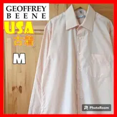 USA 古着 GEOFFREY BEENE 長袖 ドレスシャツ ピンク M