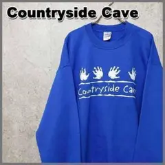 90s 古着 countryside cave ビッグロゴ スウェット L