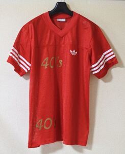 レア 90s adidas アディダス ユニフォーム 半袖 40周年記念 レッド Lサイズ tkdsynsk n h ① 0309