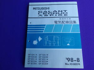 新品◆レグナム ギャラン アスパイア EC5A EC5W（整備解説書）基本版 電気配線図集 1998-8◆’98-8・No.1038S74