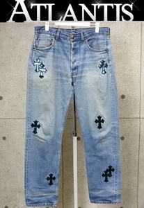 CHROME HEARTS 銀座店 クロムハーツ リーバイス 501 ギャラクシークロスパッチ デニムパンツ 32インチ ブルー系 96141