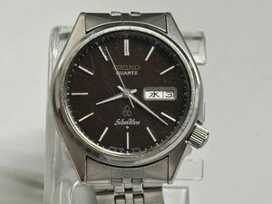 1円～◇SEIKO セイコー Silver Wave シルバーウェーブ 7546-801A ブラウン文字盤 クォーツ メンズ腕時計 