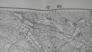 　 　白河　福島県　地図　資料　古地図　46×57cm　　明治42年測量　　昭和29年発行