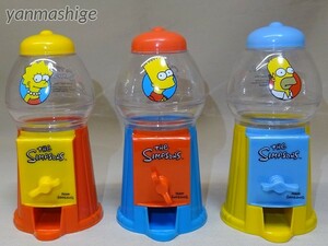 未使用品 シンプソンズ ガムボールマシン全3個コンプリートセット コインバンク The Simpsons RINCO