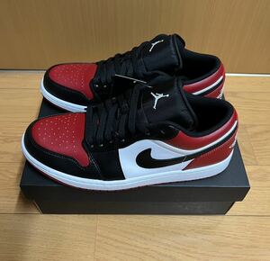 28.0cm 国内正規品Nike Air Jordan 1 Low Bred Toe ナイキ エア ジョーダン 1 ロー ブレッドトゥ つまクロBRED