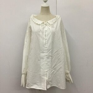 LOWRYS FARM FREE ローリーズ ファーム シャツ、ブラウス 長袖 フリルブラウスシャツ Shirt Blouse 白 / ホワイト / 10090333