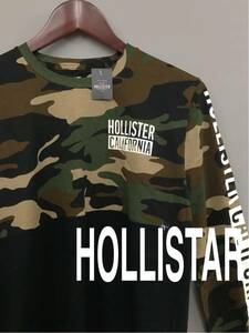 ホリスター HOLLISTAR 【新品】長袖 カモフラージュ 迷彩柄 シャツ メンズ S175サイズ ！▲