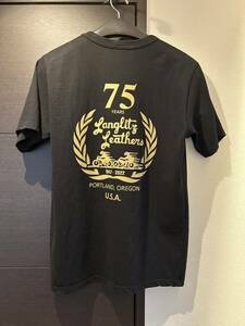 ラングリッツレザー 75周年Tシャツ ブラック Lサイズ