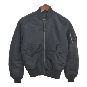 ALPHA INDUSTRIES アルファ インダストリーズ MA-1 フライトジャケット ミリタリー ブラック (メンズ XX-SMALL) 中古 古着 R1404