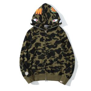 【人気デザイン】アベイシングエイプ パーカー a bathing ape シャークパーカー bape シャークパーカー 男女兼用 長袖 パーカー 