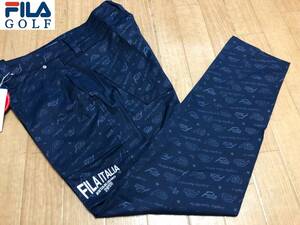 ・スピード発送 FILA GOLF(フィラ ゴルフ) 春夏 吸汗速乾 UVカット ストレッチ 9分丈ロングパンツ 743-300(ネイビー)９０