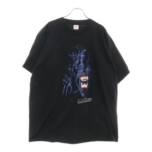 VINTAGE ヴィンテージ 90s Aliens 2 エイリアン 2 ムービー フロントプリント半袖Tシャツ カットソー ブラック