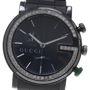 グッチ GUCCI 101M/YA10331 Gラウンド アフターダイヤ クォーツ メンズ 保証書付き_860038