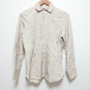 良品 45R フォーティーファイブアール リネンタック908SHIRT 長袖 ピンタックシャツ ブラウス 8063061 サイズ1 ベージュ系 ◆