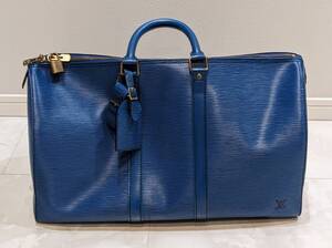 ◆【LOUIS VUITTON】ルイヴィトン エピ ブルー キーポル45 ボストンバッグ 中古！