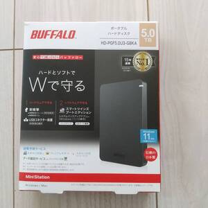 BUFFALO ポータブル ハードディスク5TB ほぼ新品でも訳あり商品 バッファロー 外付けハードディスク