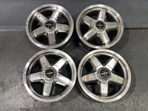 マナレイ 15インチアルミホイール(W6G106)15x6.5JJ MANARAY オフセット45 4穴 PCD100/114.3 ハブ73