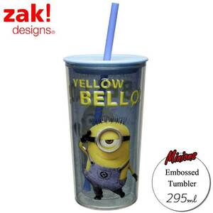 怪盗グルー ミニオン エンボス タンブラー ストロー付 minions ミニオングッズ 子供用コップ zak