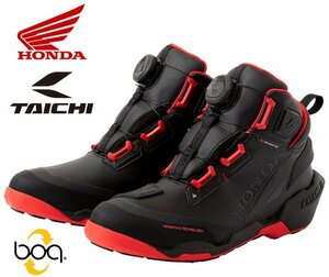 ■Honda×TAICHI DRYMASTER ARROW SHOES 0SYTP-57Aブラック/レッド25.5 ■ドライマスターアローシューズRSタイチBOAライディング