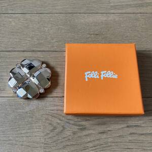 【未使用】Folli Follie フォリフォリ ミラー 鏡 クローバー 送料185円