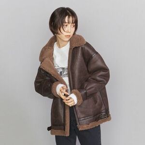 BEAUTY&YOUTH UNITED ARROWS アローズ 22AW BYフェイクボアムートンビッグB-3ブルゾン トレンド感溢れる1着 メンズライク F 定価24,200円