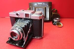 MAMIYA-6 蛇腹カメラ　革ケース付　クラシックカメラ①/［10-03］ フィルムカメラ拓本紙硯古本古書和書和本漢籍掛軸模写書画骨董