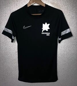 国士舘大学　サッカー部　支給品　実使用品　半袖　トレーニングシャツ　XSサイズ　黒　ブラック　ナイキ　NIKE 