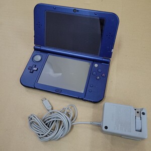 148。 new Nintendo 3DS LL ニュー ニンテンドー3DSLL 本体/充電器付き 通電確認あり/初期未 ブルー 任天堂