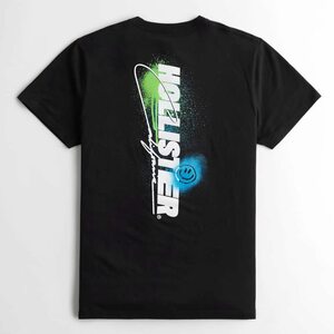 新品★正規品★Sサイズ！★ホリスターHOLLISTER★クルーネック★ Glow-in-the-Dark Graphic Tee★ブラック