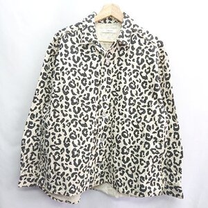 ◇ ⊇ MOUSSY マウジー レオパード柄 長袖 デニムジャケット サイズF ブラック系 レディース E