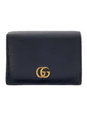 GUCCI カードケース_GGマーモント レザー ブラック レディース 456126