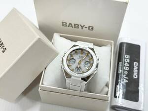 極美品 CASIO カシオ Baby-G ベビージー G-MS ジーミズ MSG-W100 5549 腕時計 アナデジ タフソーラー 電波ソーラー 稼働 箱・枕・取説付