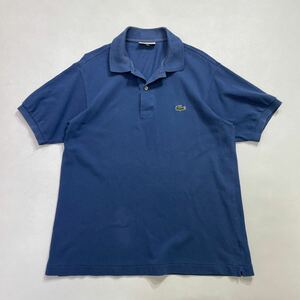 277 CHEMISE LACOSTE シュミーズ ラコステ 半袖 ポロシャツ サイズ4 文字ワニ刺繍 鹿の子 メンズ 40610O