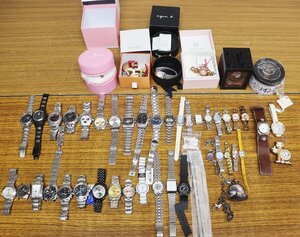 S◇ジャンク品◇腕時計等 46点 まとめてセット G-SHOCK/CASIO/SEIKO5/WIRED/TECHNOS/DOLCE/ELGIN/NIXON/CITIZEN/Q&Q/WICCA/agnis b 他