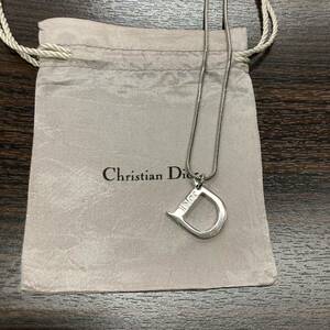 Christian Dior クリスチャンディオール アクセサリー 小物 ネックレス レディース ロゴ シルバーカラー 保存袋 ファッション アイテム