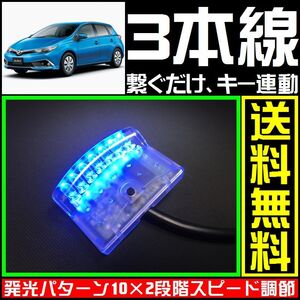 トヨタ オーリスに■青,LEDスキャナー■3本線繋ぐだけ ダミー セキュリティー★varadのようにバイパーやクリフォードへも接続可能